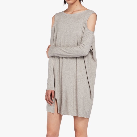 All Saints Dresses & Skirts - all saints Esther cold shoulder long sleeve shirt dress grey large